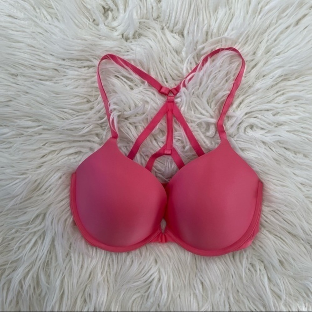 Victoria’s Secret front close‎ push up bra pink underwire 34DD